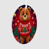 Ours mignon en pull de Noël (devant)