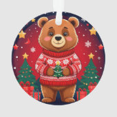 Ours mignon en pull de Noël (dos)