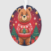 Ours mignon en pull de Noël (devant)