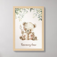 Ours Mignon Lisant des Livres Art Mural pour la Nu