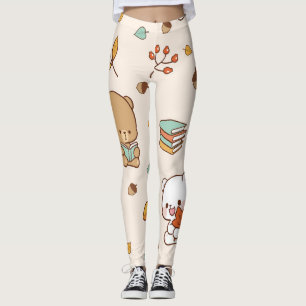ours mignons avec livres leggings