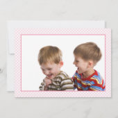 Ours mignons - le rose jumelle des invitations (Dos)