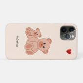 Ours mignons sur un étui Case-Mate pour iPhone de  (Dos (Horizontal))