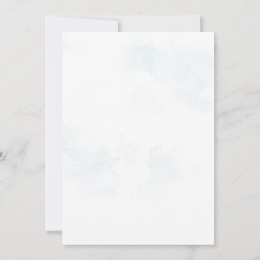 Ours moderne Teddy Baby boy Shower Invitation (Dos)