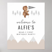 Ours Montagnes Première Affiche de bienvenue d'ann (Devant)