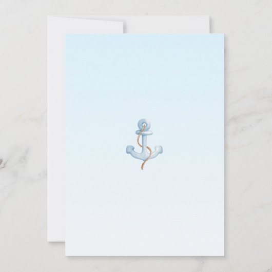 Ours Nautique Garçon Bébé Douche Invitations (Dos)