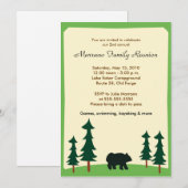 OURS NOIR Adirondack Lodge 5x7 Fête Invitation (Devant / Derrière)