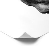 Ours Noir Blanc Cabane Pépinière Photo Affiche (Coin)