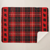 Ours noir cabine rouge Plaid (Devant (Horizontal))