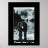Ours noir CONSERVATION de la faune Poster (Devant)