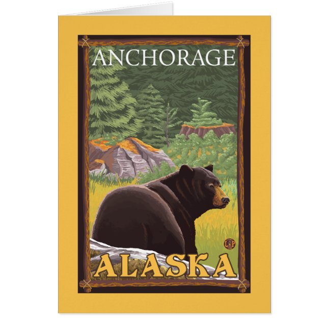 Ours noir en forêt - Anchorage, Alaska (Devant)