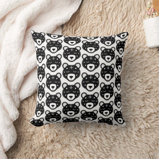Ours noir mignon oreiller (Couverture)