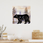 Ours Noir Mur Art, Ours Noir Poster (Cuisine)