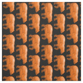 Ours orange sur tissu noir V (Échantillon)