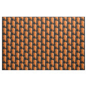 Ours orange sur tissu noir V (Fat Quarter)