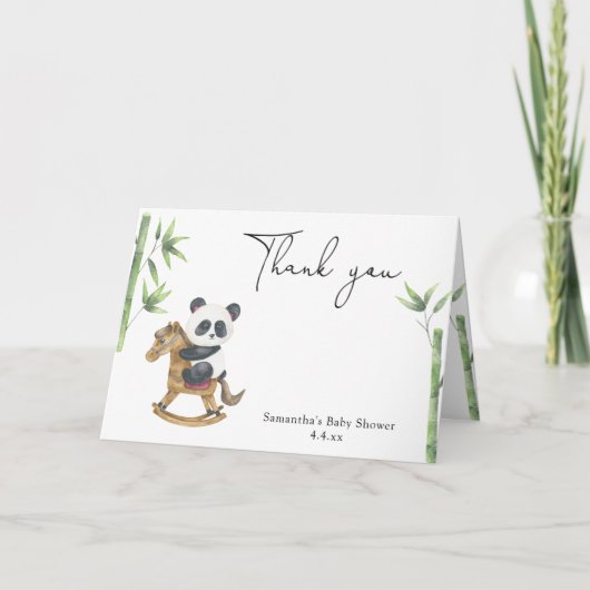Ours panda merci baby shower (Devant)