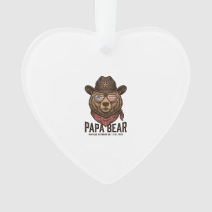 Ours Papa Ours Cowboy Patriotique Vintage Vector D