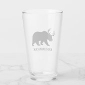 Ours personnalisé avec colliers de cerfs Verre de  (Dos)