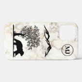 Ours personnalisé Silhouette Apple iPhone 12 Coque (Verso (horizontal))