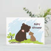 Ours Planète biologique Baby shower Invitations (Debout devant)