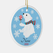Ours polaire Arbre de Noël Ornement (Droite)