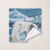 Ours polaire arctique bleu (Gant de toilette)