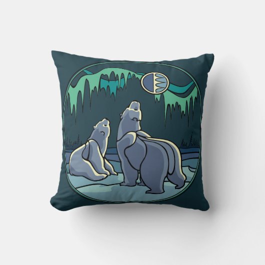 Ours polaire Art Coussin Mère w. Coussin bébé ours (Recto)