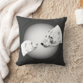 Ours polaire Art Coussin Mère w. Coussin bébé ours (Couverture)