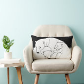 Ours polaire Art Coussin Mère w. Coussin bébé ours (Chaise)