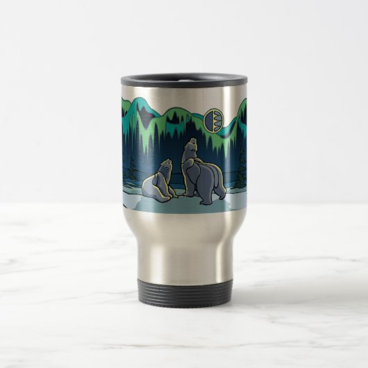 Ours Polaire Art Ours Voyage Mug Ours Polaire Coup (Centre)