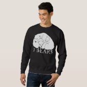 Ours polaire Art Sweatshirt Ours Cubs Unisex Chemi (Devant entier)