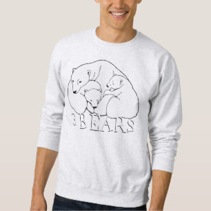 Ours polaire Art Sweatshirt Ours Cubs Unisex Chemi