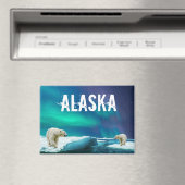 Ours polaire Aurora Borealis Aimant Alaska (In Situ (Lave-vaisselle))