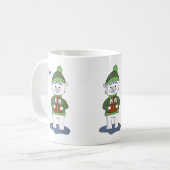 Ours polaire avec cadeau de vacances Mug (Devant gauche)