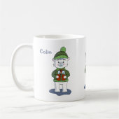 Ours polaire avec cadeau de vacances Mug (Gauche)
