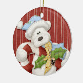 Ours Polaire Avec Ornement De Vacances Sucre de ca (Gauche)