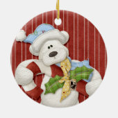 Ours Polaire Avec Ornement De Vacances Sucre de ca (Dos)