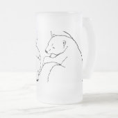 Ours polaire Bière Mug Verre Mère & Cubs Ours Mug (Devant droit)