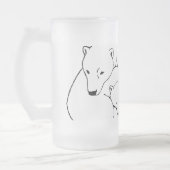 Ours polaire Bière Mug Verre Mère & Cubs Ours Mug (Gauche)