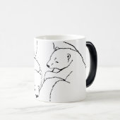 Ours polaire Bière Mug Verre Mère & Cubs Ours Mug (Devant droit)