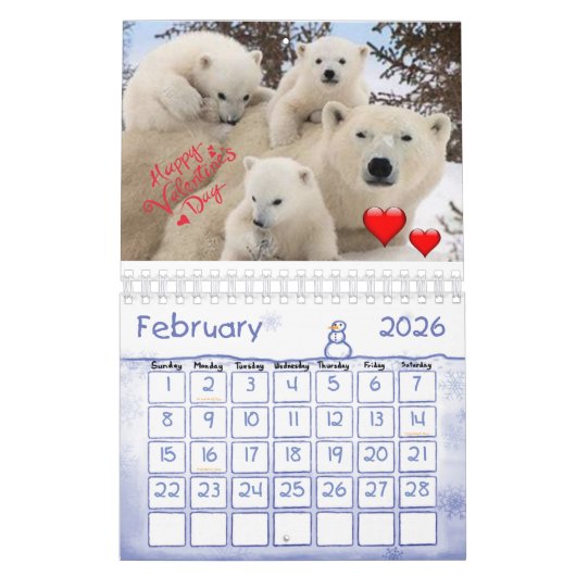 Ours polaire Calendrier 2022 (Feb 2026)