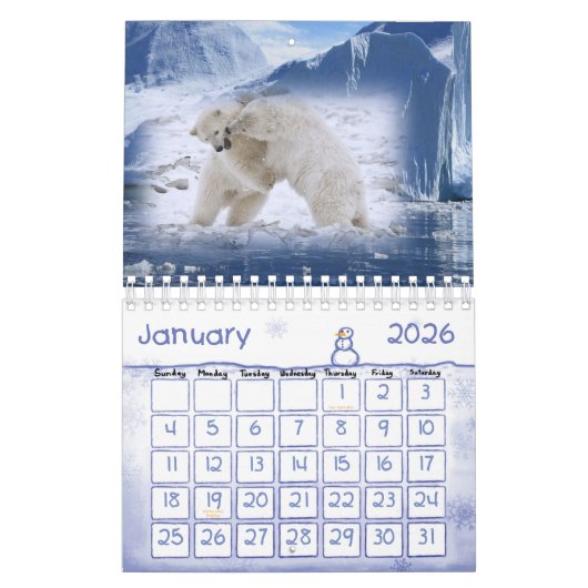 Ours polaire Calendrier 2022 (Jan 2026)