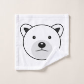 Ours polaire caricature mignon (Gant de toilette)