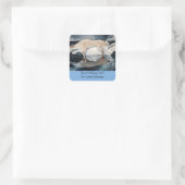 Ours polaire couché sur des stickers de glace (Sac)