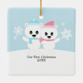 Ours Polaire Couple Ornements (Dos)