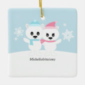 Ours Polaire Couple Ornements (Devant)