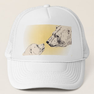 Ours Polaire & Cub Casquettes de la faune Ours Our