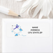 **OURS POLAIRE DE PATINAGE** ÉTIQUETTE D'ADRESSE D (En situation)