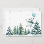 Ours polaire d'hiver Anniversaire Carte de remerci (Dos)