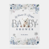 Ours polaire d'hiver Baby Boy Douche Bienvenue (Recto)